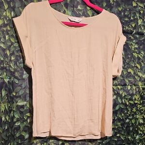 Nine West Light Beige‎ Short Sleeve Top
